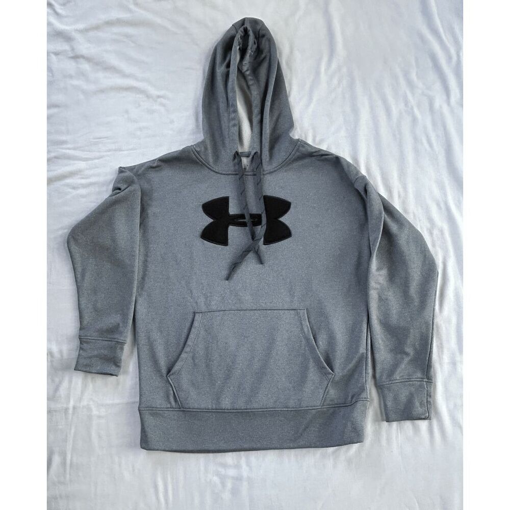 Men's Gray Under Armour Hoodie Size XS, Drawstring Hoodie, Front Pocket
